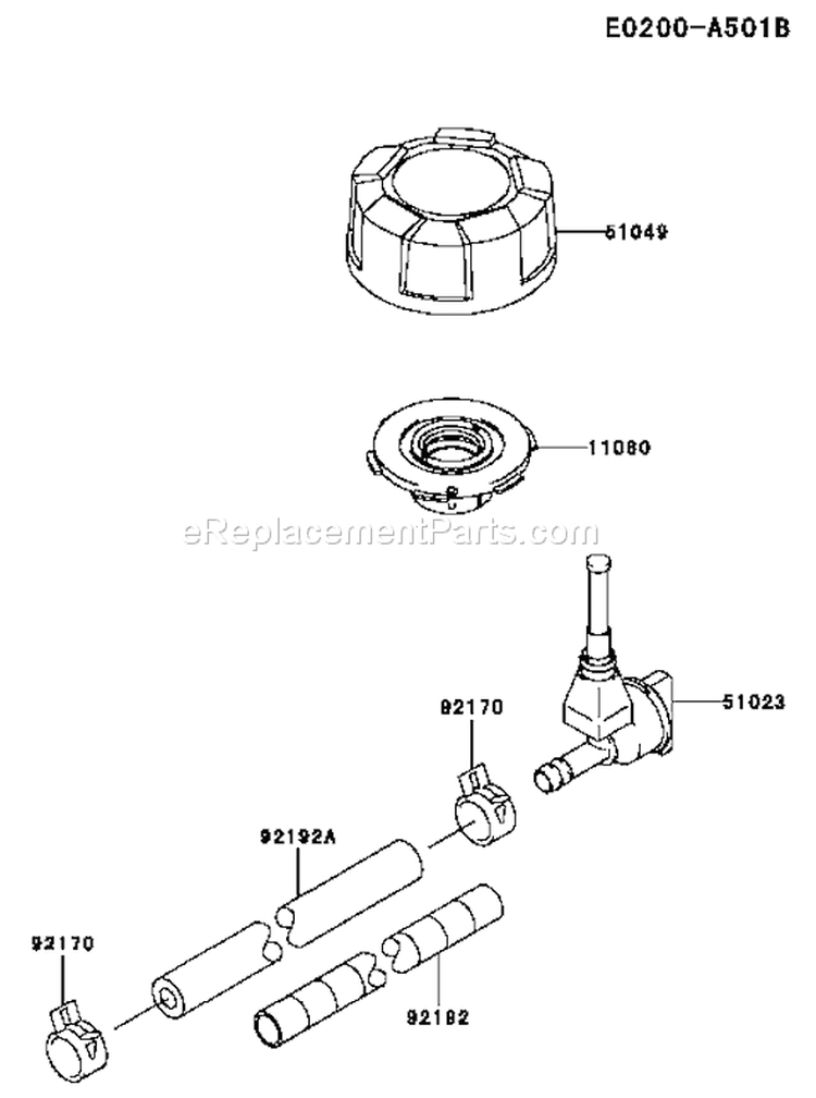 Page G Diagram and Parts List for FJ180V AS22 Kawasaki Engine
