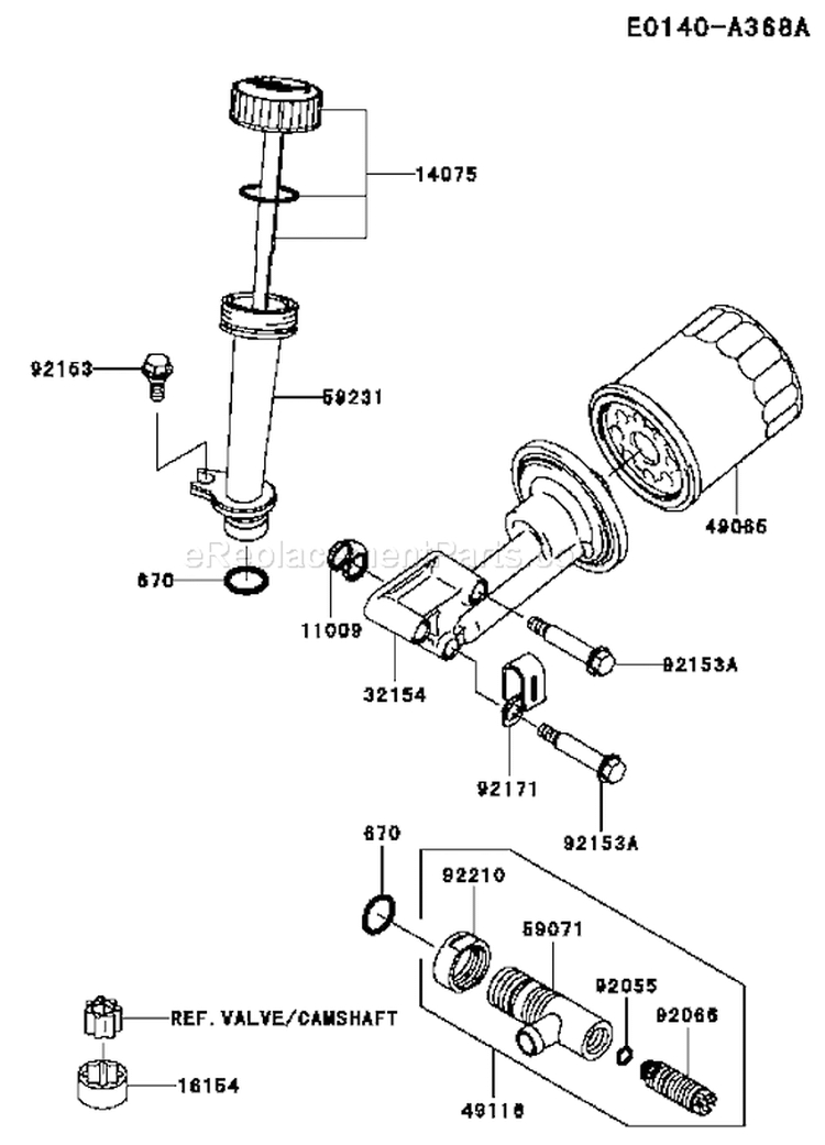 Page I Diagram and Parts List for FJ180V-AS63  Kawasaki Engine