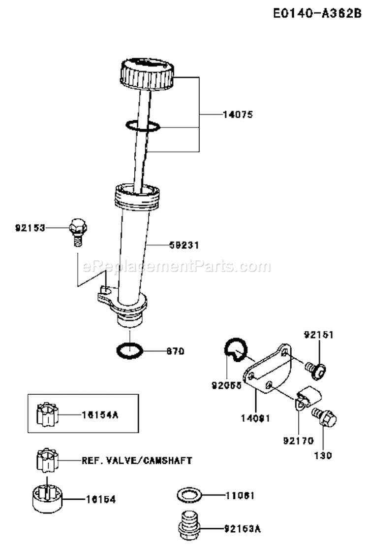 Page J Diagram and Parts List for FJ180V BS18 Kawasaki Engine