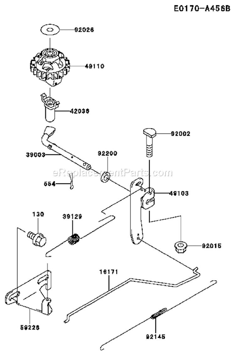 Page D Diagram and Parts List for FJ180V BS18 Kawasaki Engine