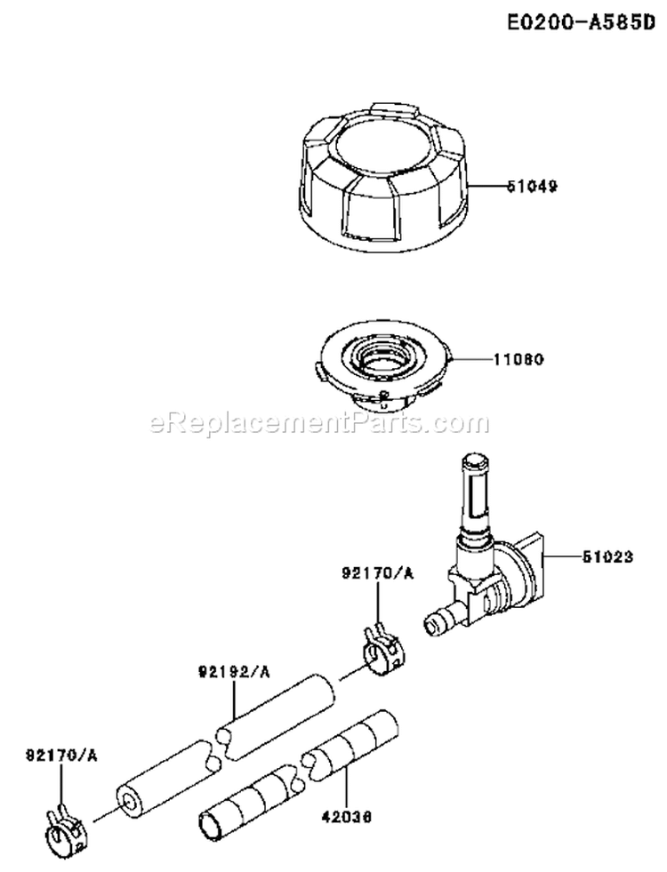 Page G Diagram and Parts List for FJ180V BS26 Kawasaki Engine