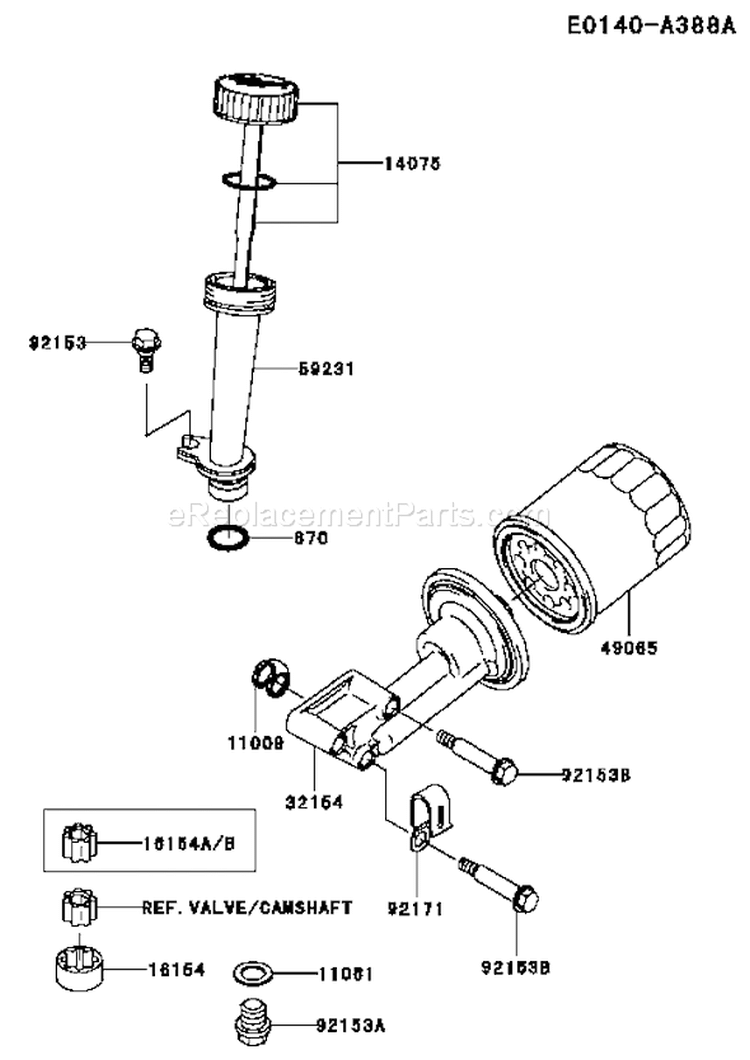 Page J Diagram and Parts List for FJ180V CS17 Kawasaki Engine