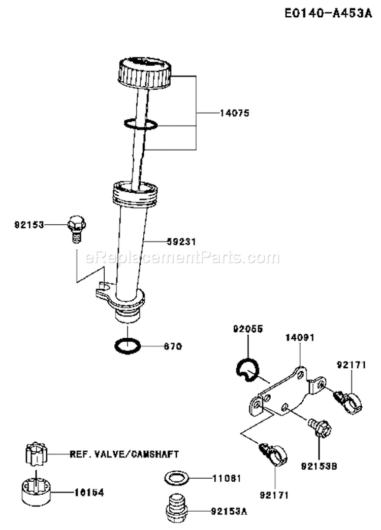 Page J Diagram and Parts List for FJ180V CS18 Kawasaki Engine