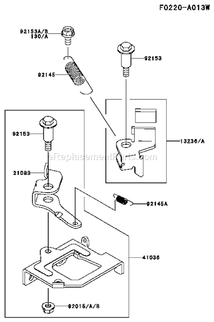 Page B Diagram and Parts List for FJ180V ES13 Kawasaki Engine