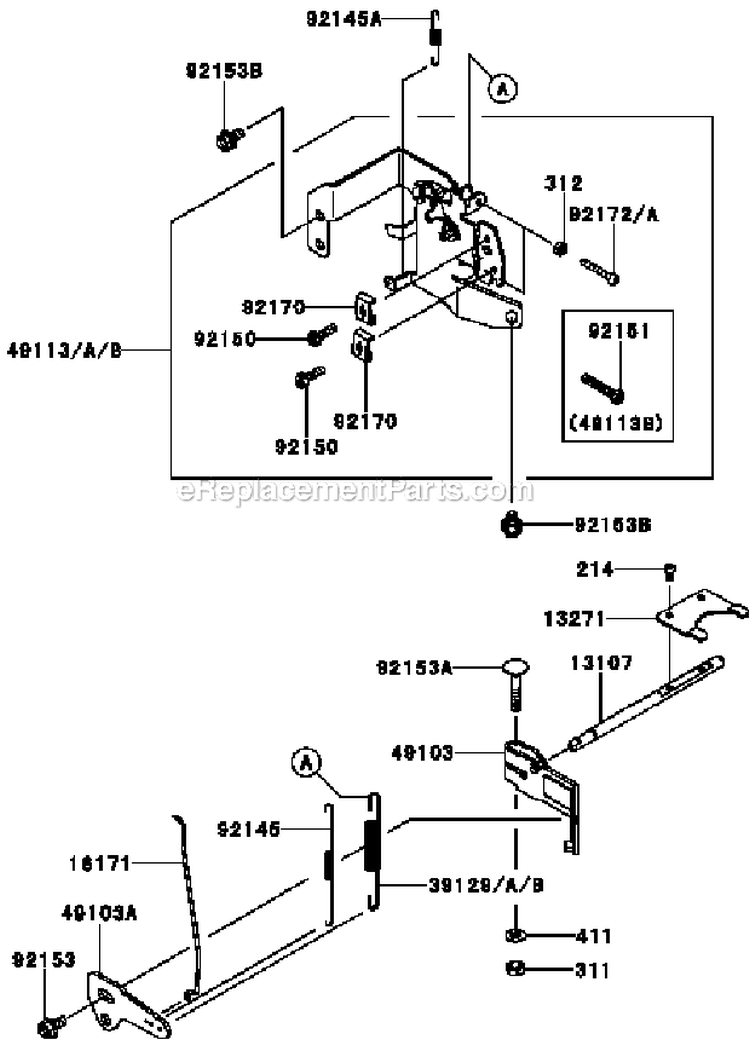 Control-Equipment Diagram and Parts List for FR651V-AS06  Kawasaki Engine