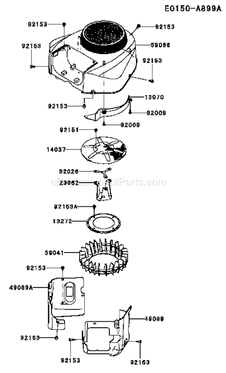 Page D Diagram and Parts List for FR651V AS00 Kawasaki Engine