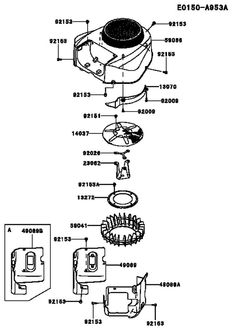 Page D Diagram and Parts List for FR691V AS04 Kawasaki Engine