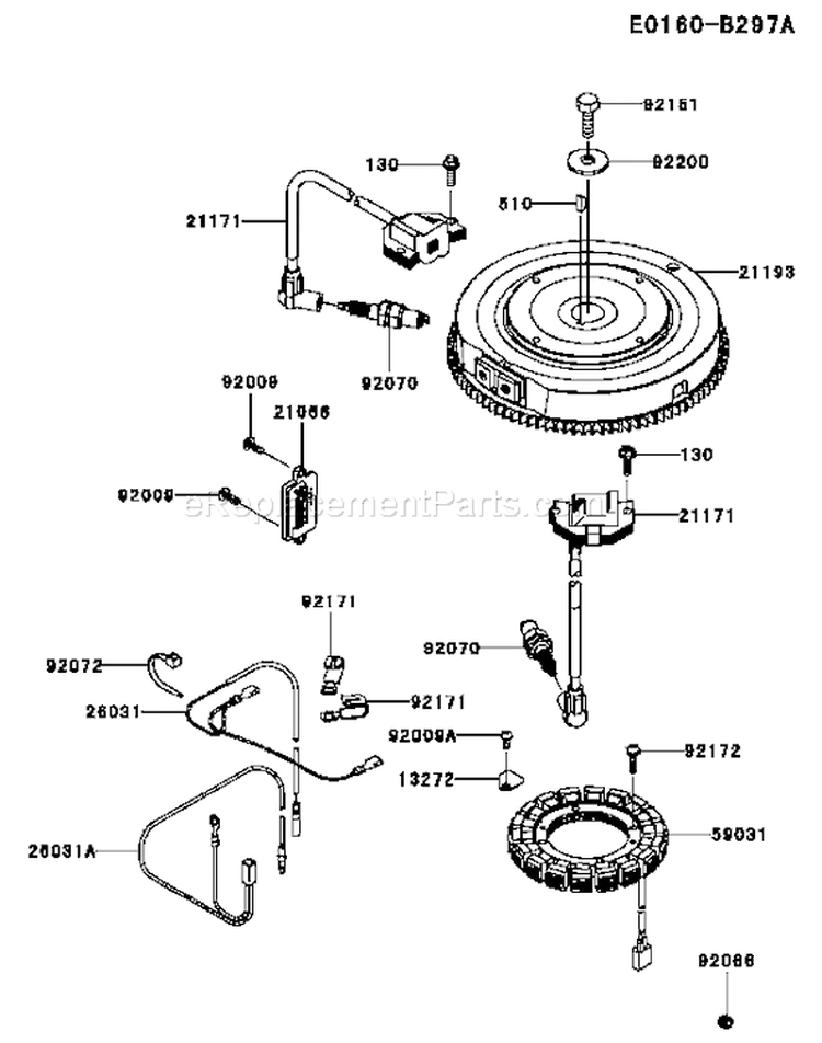 Page F Diagram and Parts List for FX691V AS00 Kawasaki Engine