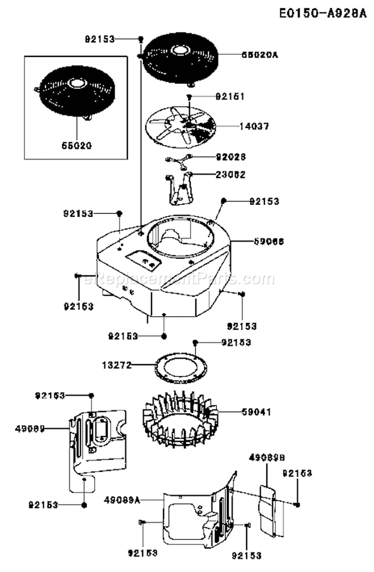 Page D Diagram and Parts List for FX730V AS00 Kawasaki Engine