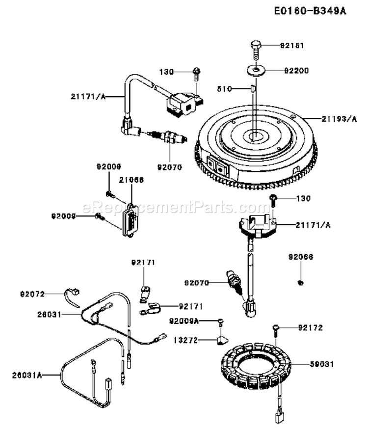 Page F Diagram and Parts List for FX730V AS00 Kawasaki Engine