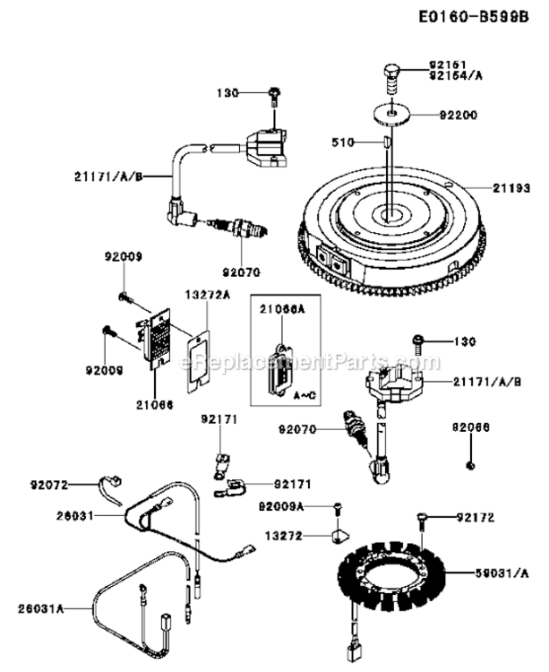Page L Diagram and Parts List for FX730V-BS05-R  Kawasaki Engine
