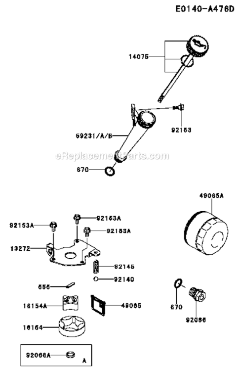 Page R Diagram and Parts List for FX730V-BS05-R  Kawasaki Engine