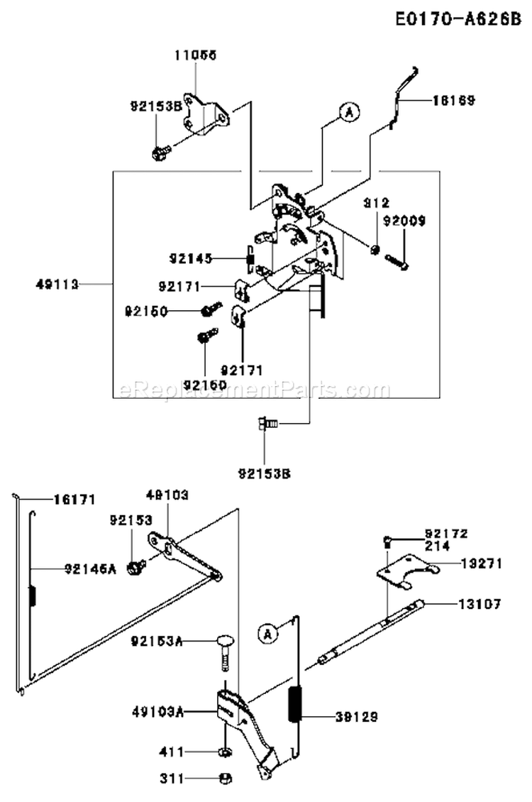 Page C Diagram and Parts List for FX751V AS06 Kawasaki Engine