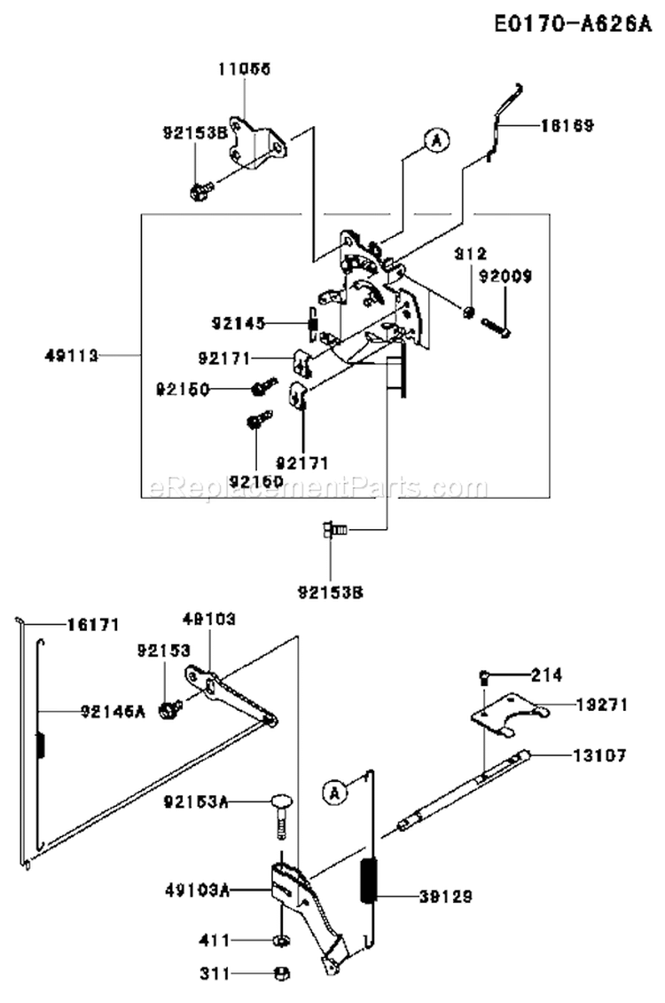 Page C Diagram and Parts List for FX751V AS05 Kawasaki Engine