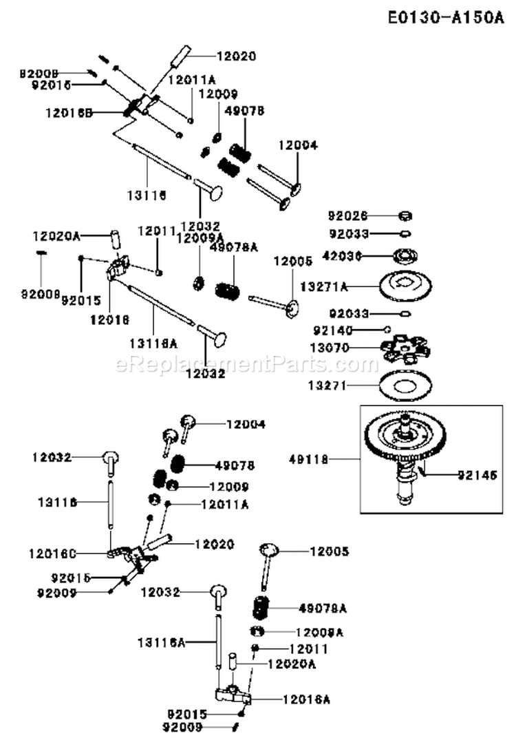 Page L Diagram and Parts List for FX921V AS00 Kawasaki Engine