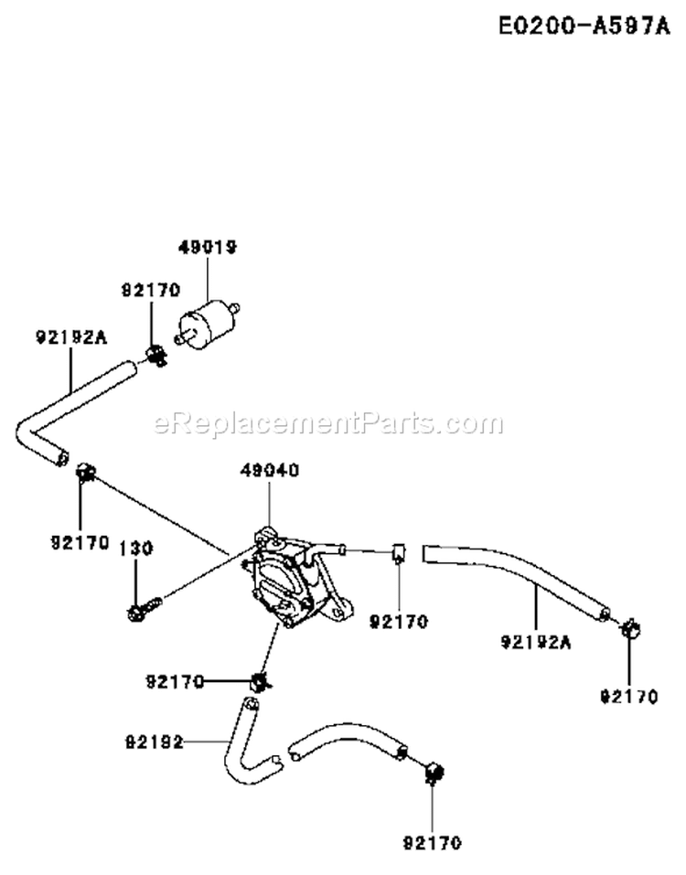 Page G Diagram and Parts List for FX921V AS00 Kawasaki Engine