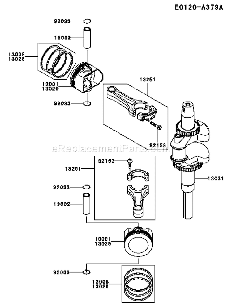 Page J Diagram and Parts List for FX921V AS04 Kawasaki Engine