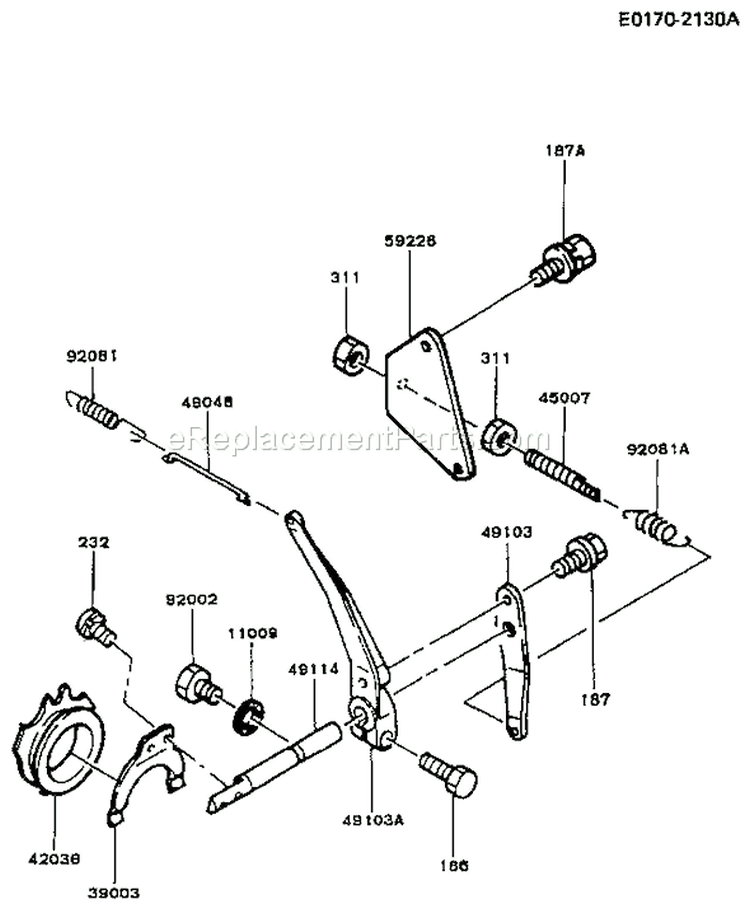 Page C Diagram and Parts List for FZ340D CS06 Kawasaki Engine