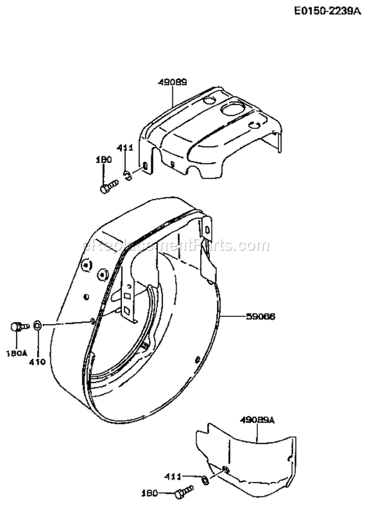 Page D Diagram and Parts List for FZ340D FS02 Kawasaki Engine