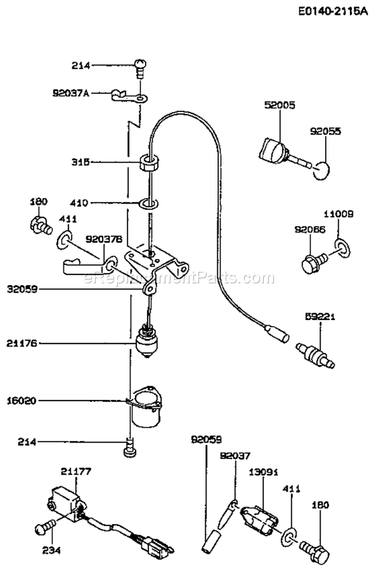 Page I Diagram and Parts List for FZ340D FS02 Kawasaki Engine