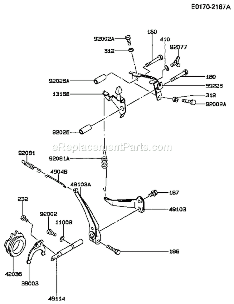 Page C Diagram and Parts List for FZ340G CS00 Kawasaki Engine