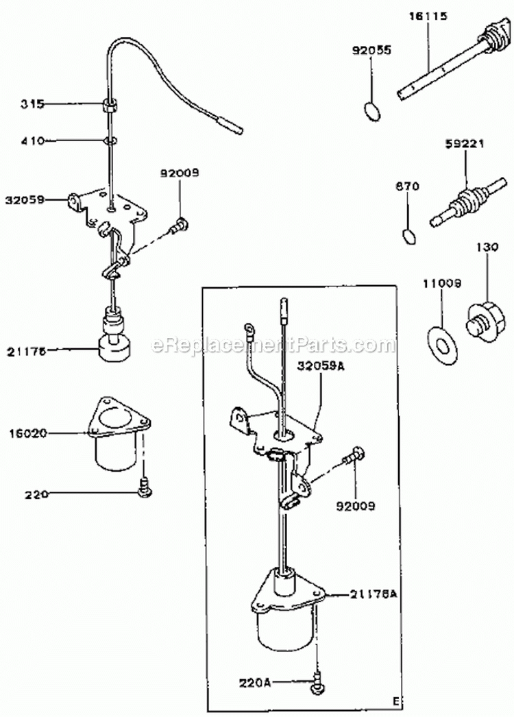 Lubrication-Equipment Diagram and Parts List for GA2300A-S00  Kawasaki Generator