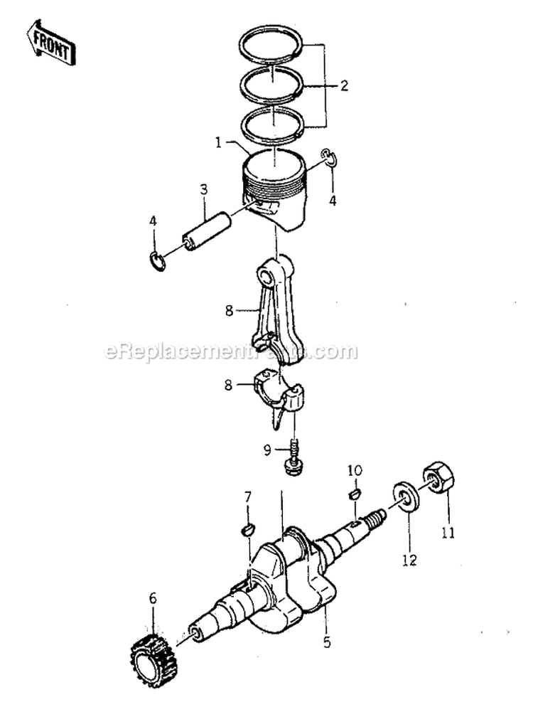 Page D Diagram and Parts List for GA3200A  Kawasaki Generator