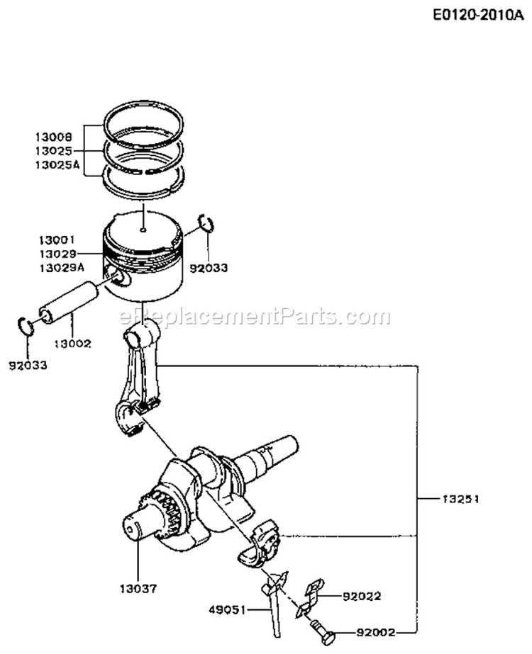 Page M Diagram and Parts List for GD700A AS01 Kawasaki Generator