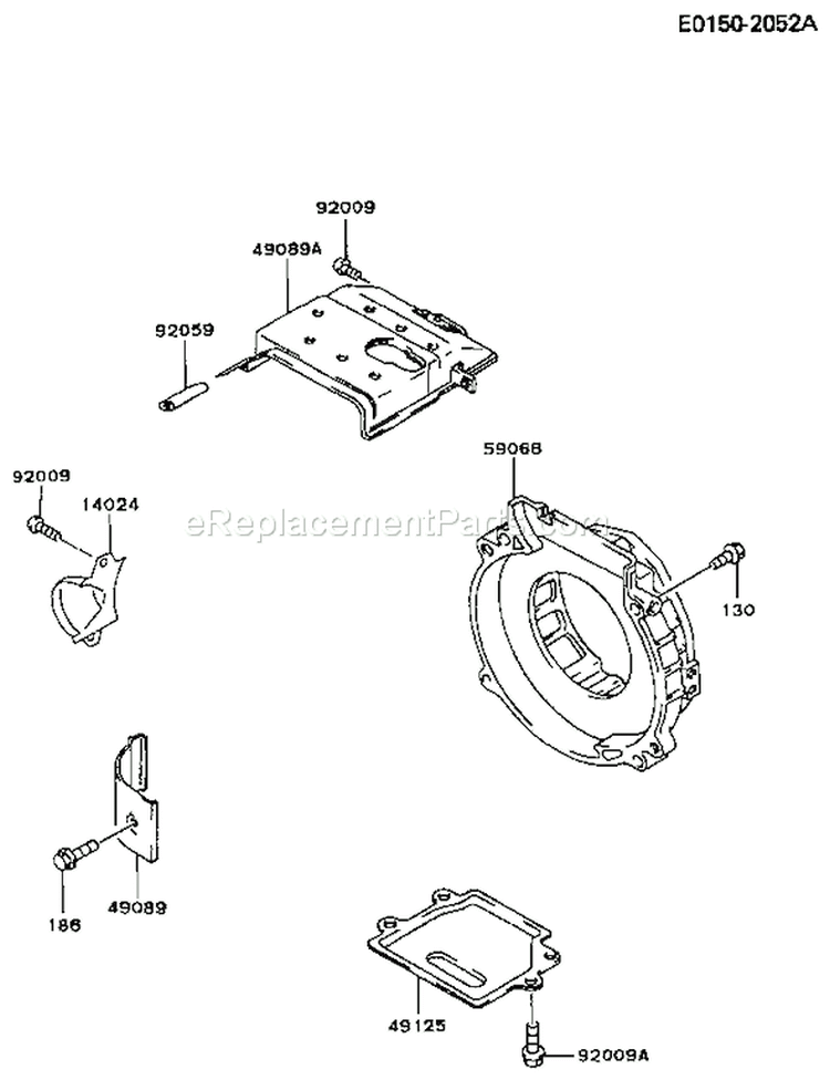 Page E Diagram and Parts List for GD700A AS01 Kawasaki Generator