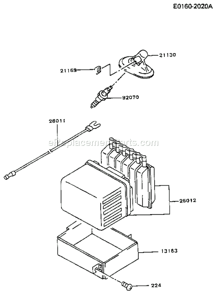 Page G Diagram and Parts List for GD700A AS01 Kawasaki Generator