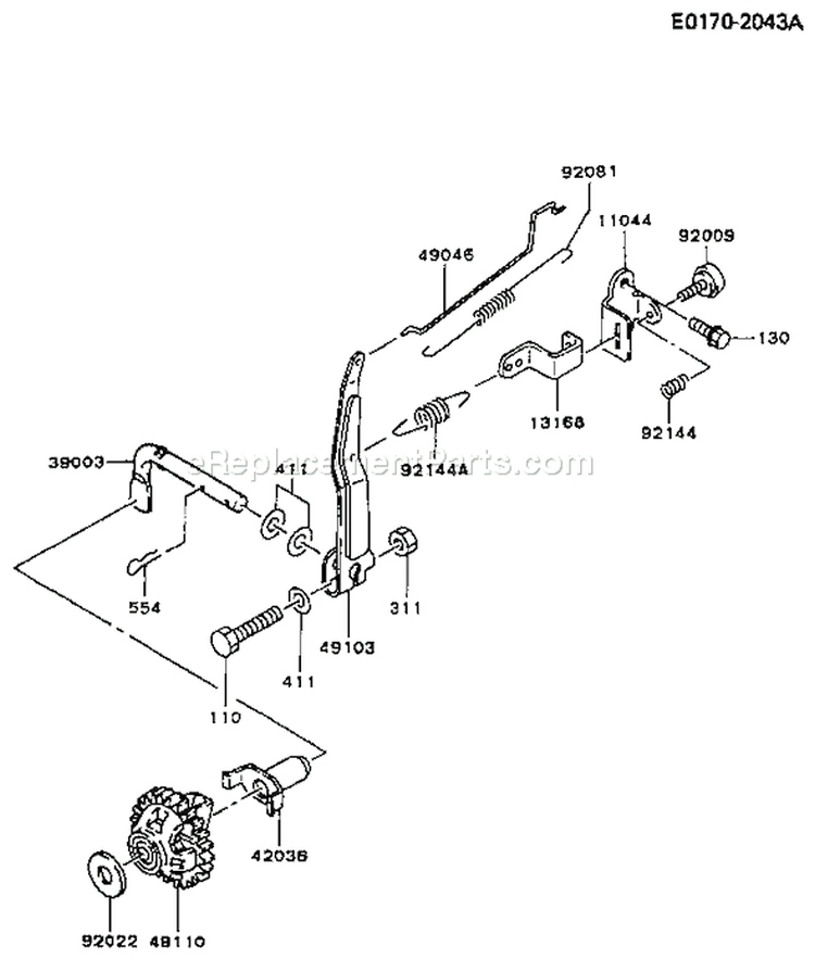 Page D Diagram and Parts List for GD700A BS01 Kawasaki Generator
