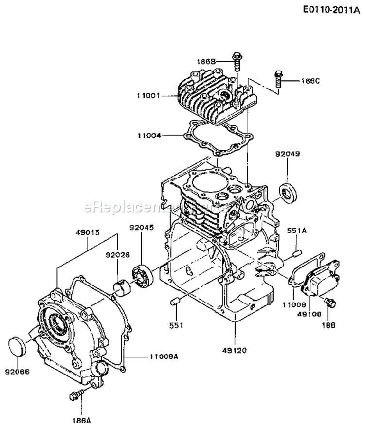 Page G Diagram and Parts List for GD700A BS01 Kawasaki Generator