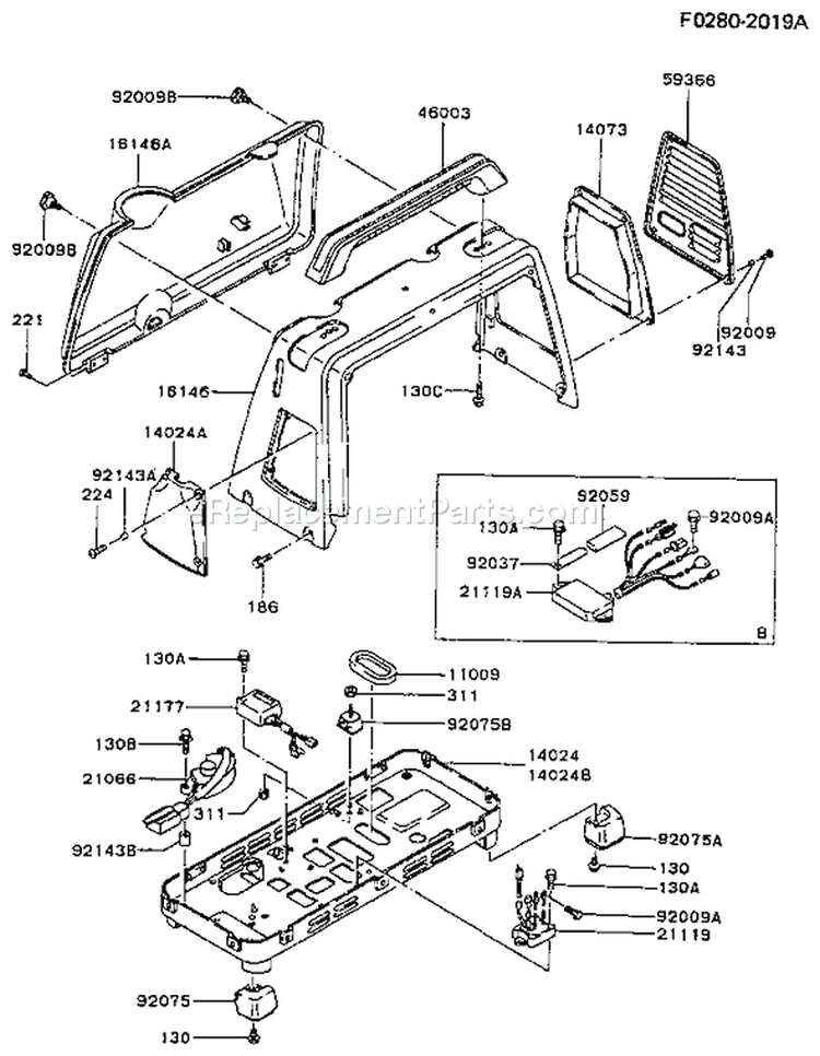 Page I Diagram and Parts List for GD700A BS01 Kawasaki Generator