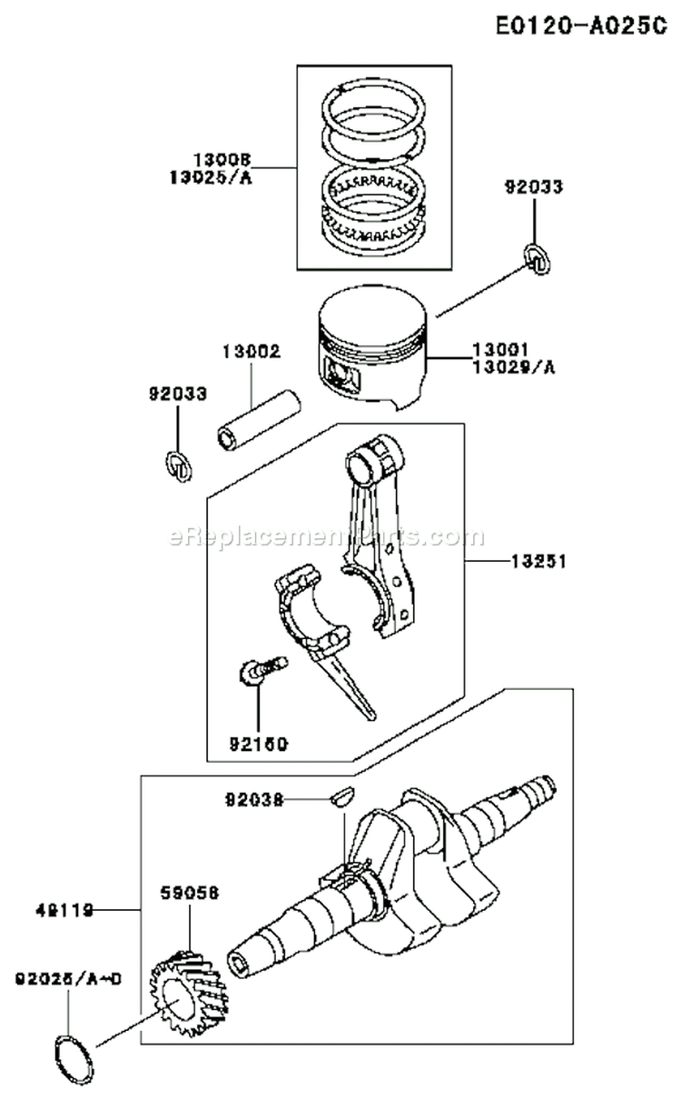 Page M Diagram and Parts List for GE2200A DS01 Kawasaki Generator