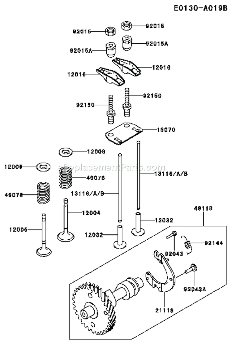 Page P Diagram and Parts List for GE2200A DS01 Kawasaki Generator
