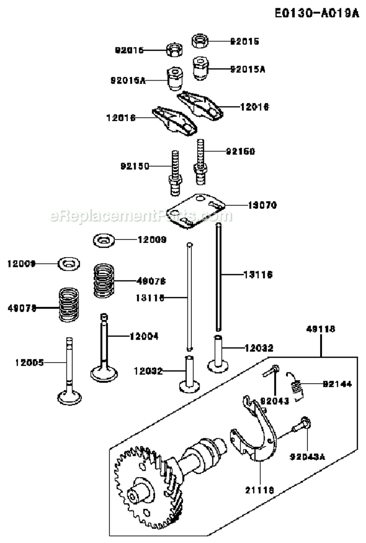 Page O Diagram and Parts List for GE2900A BS01 Kawasaki Generator
