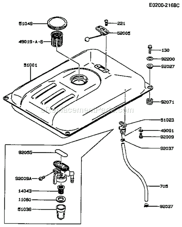 Page J Diagram and Parts List for GE4000A AS00 Kawasaki Generator