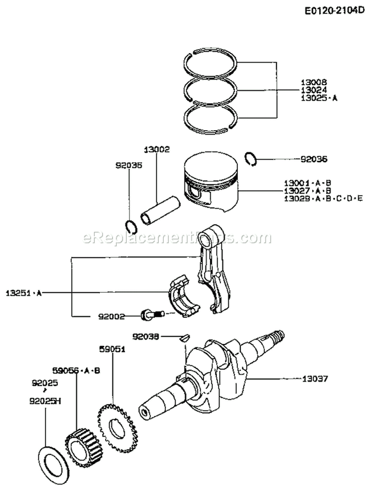 Page N Diagram and Parts List for GE4000A AS00 Kawasaki Generator