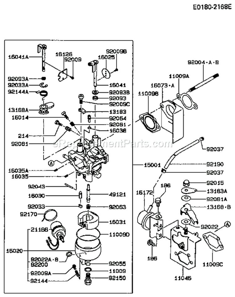 Page C Diagram and Parts List for GE4000A AS00 Kawasaki Generator