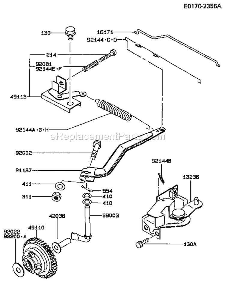 Page D Diagram and Parts List for GE4000A AS00 Kawasaki Generator