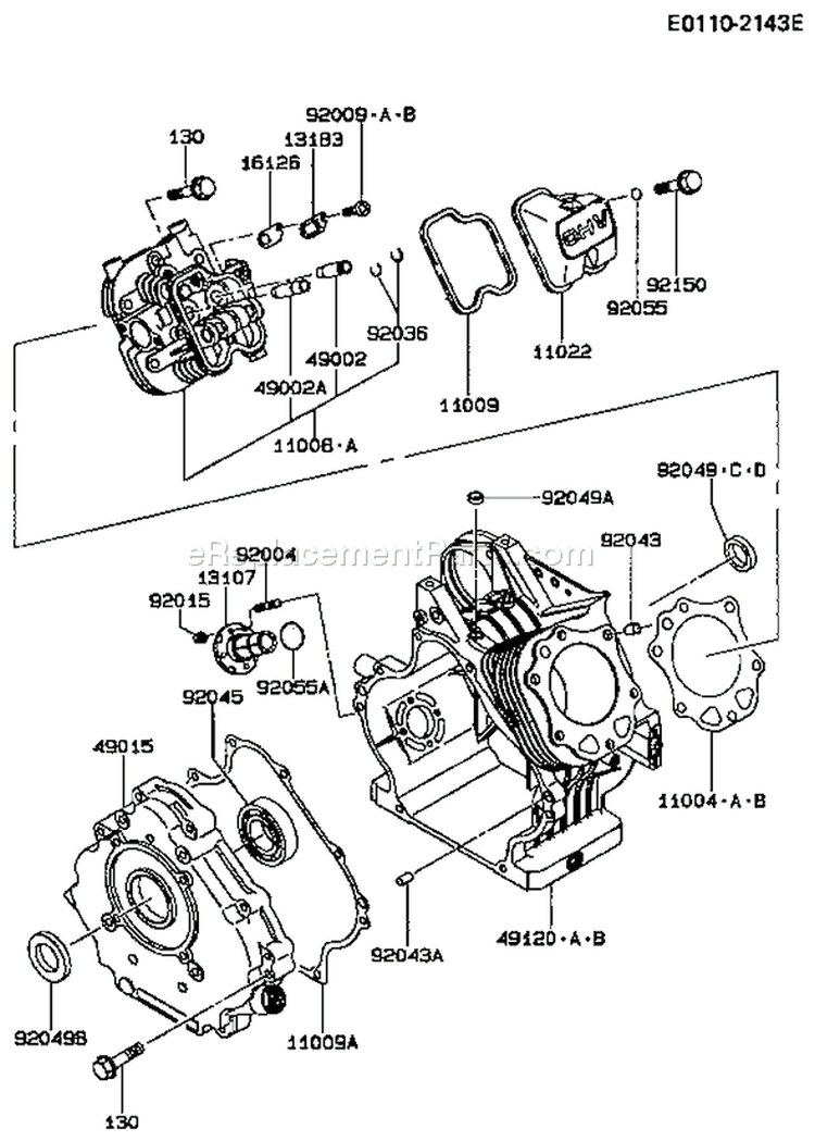 Page G Diagram and Parts List for GE4000A BS00 Kawasaki Generator