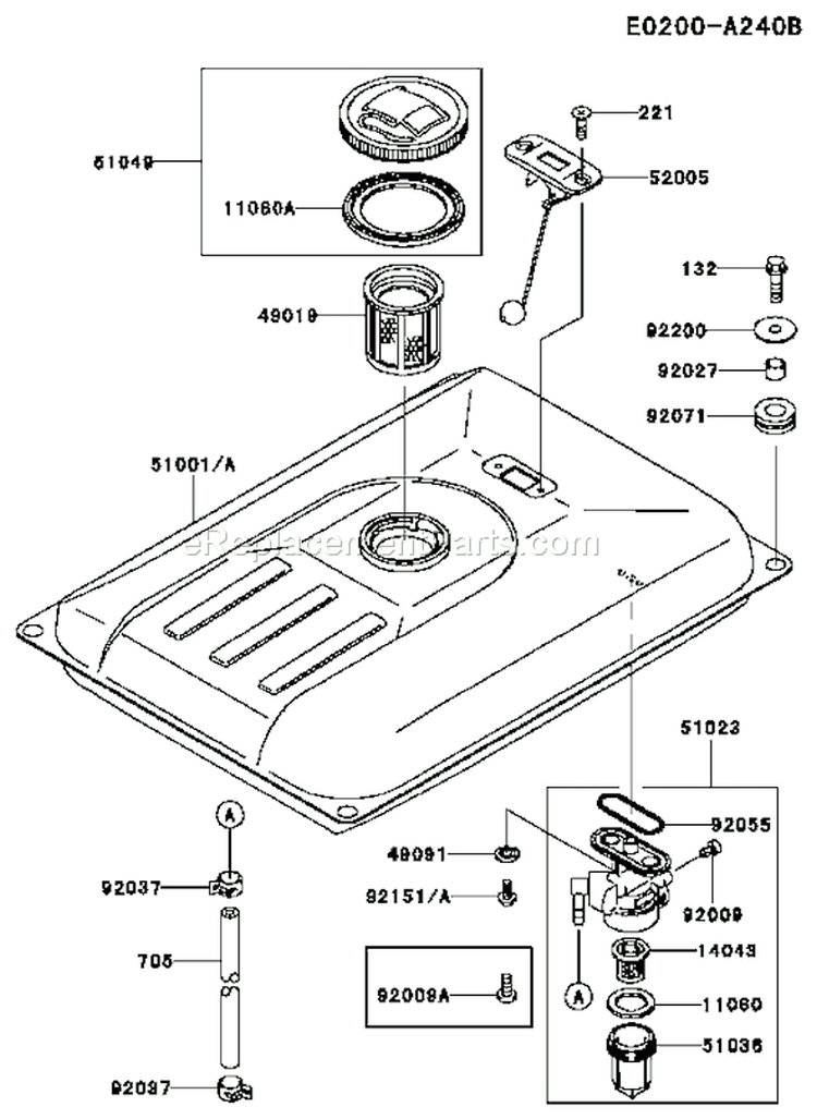 Page I Diagram and Parts List for GE4300A AS01 Kawasaki Generator