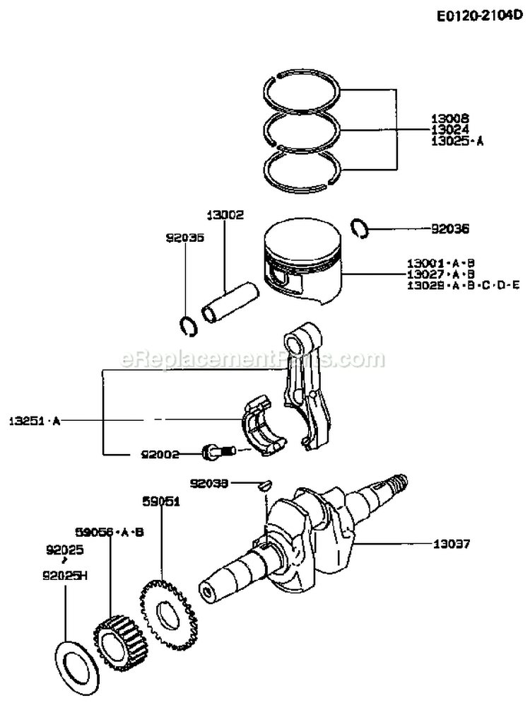 Page N Diagram and Parts List for GE4500A AS00 Kawasaki Generator