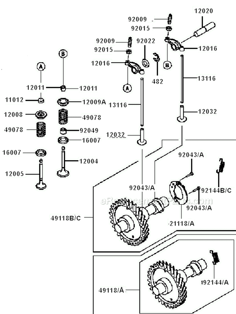 Page P Diagram and Parts List for GE5000A AS00 Kawasaki Generator