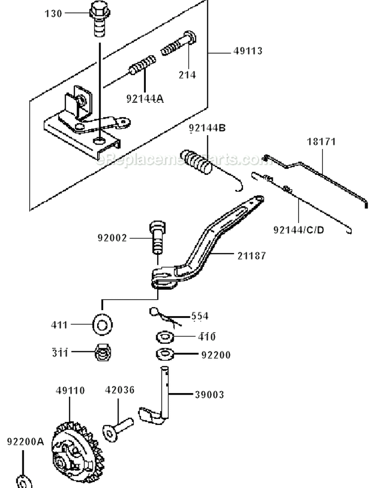 Control Equipment Diagram and Parts List for GE5000A AS00 Kawasaki Generator