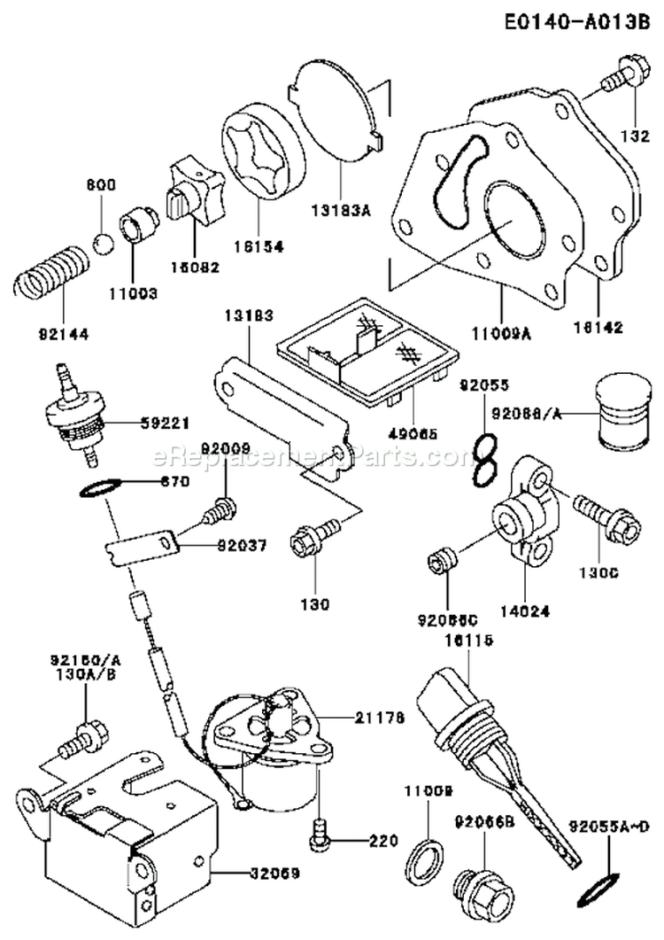 Page L Diagram and Parts List for GER30A BS01 Kawasaki Generator