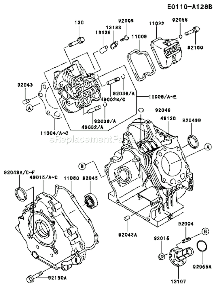 Page F Diagram and Parts List for GER30A BS01 Kawasaki Generator