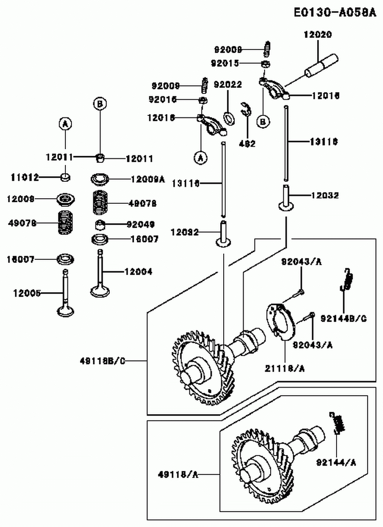 Page O Diagram and Parts List for GE4300A BS01 Kawasaki Generator