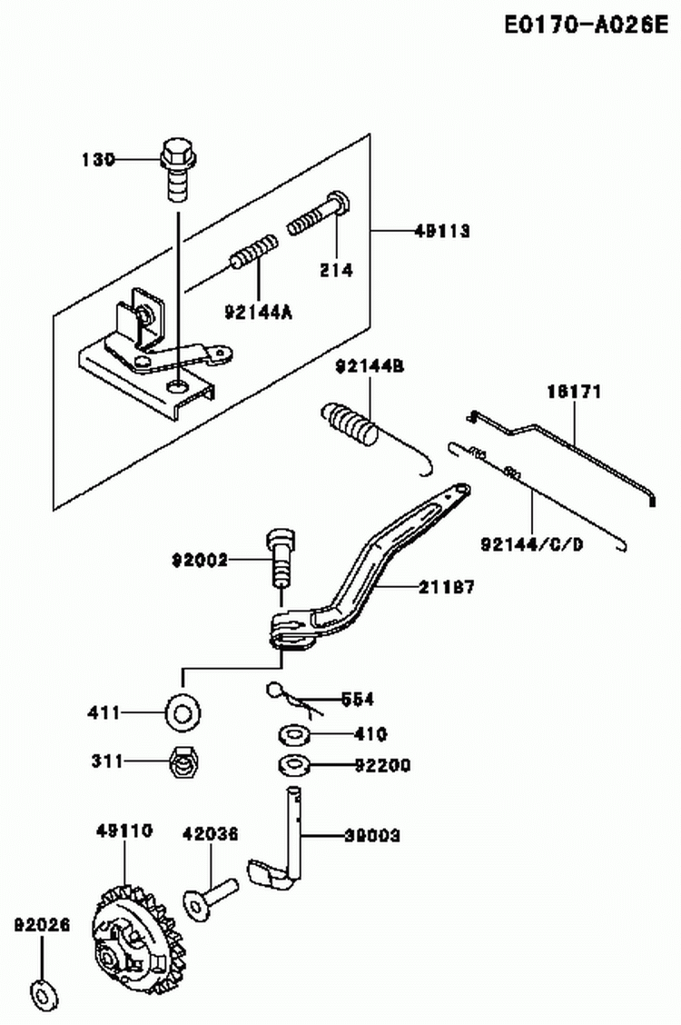 Page C Diagram and Parts List for GE4300A BS01 Kawasaki Generator