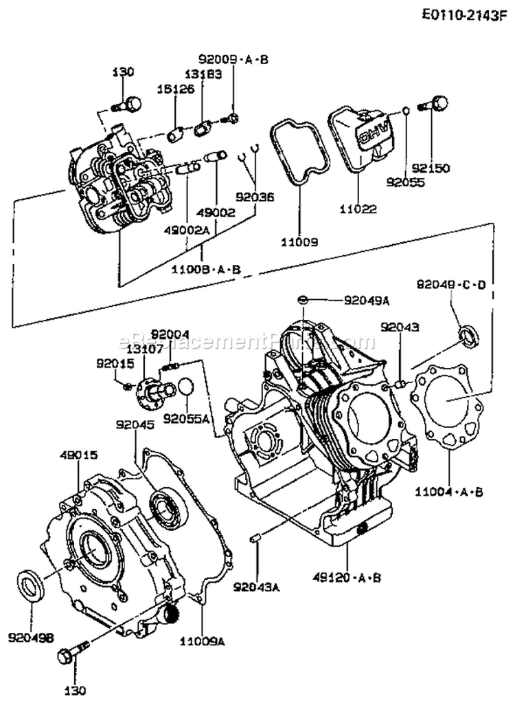 Page G Diagram and Parts List for GER50A BS00 Kawasaki Generator